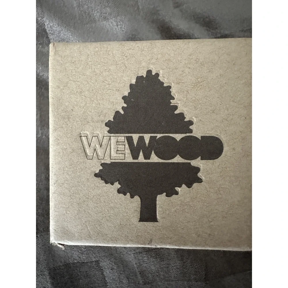 WeWOOD‎ Alpha Black Watch Mens Black Wood Bracelet Date Quartz Box Papers Eco